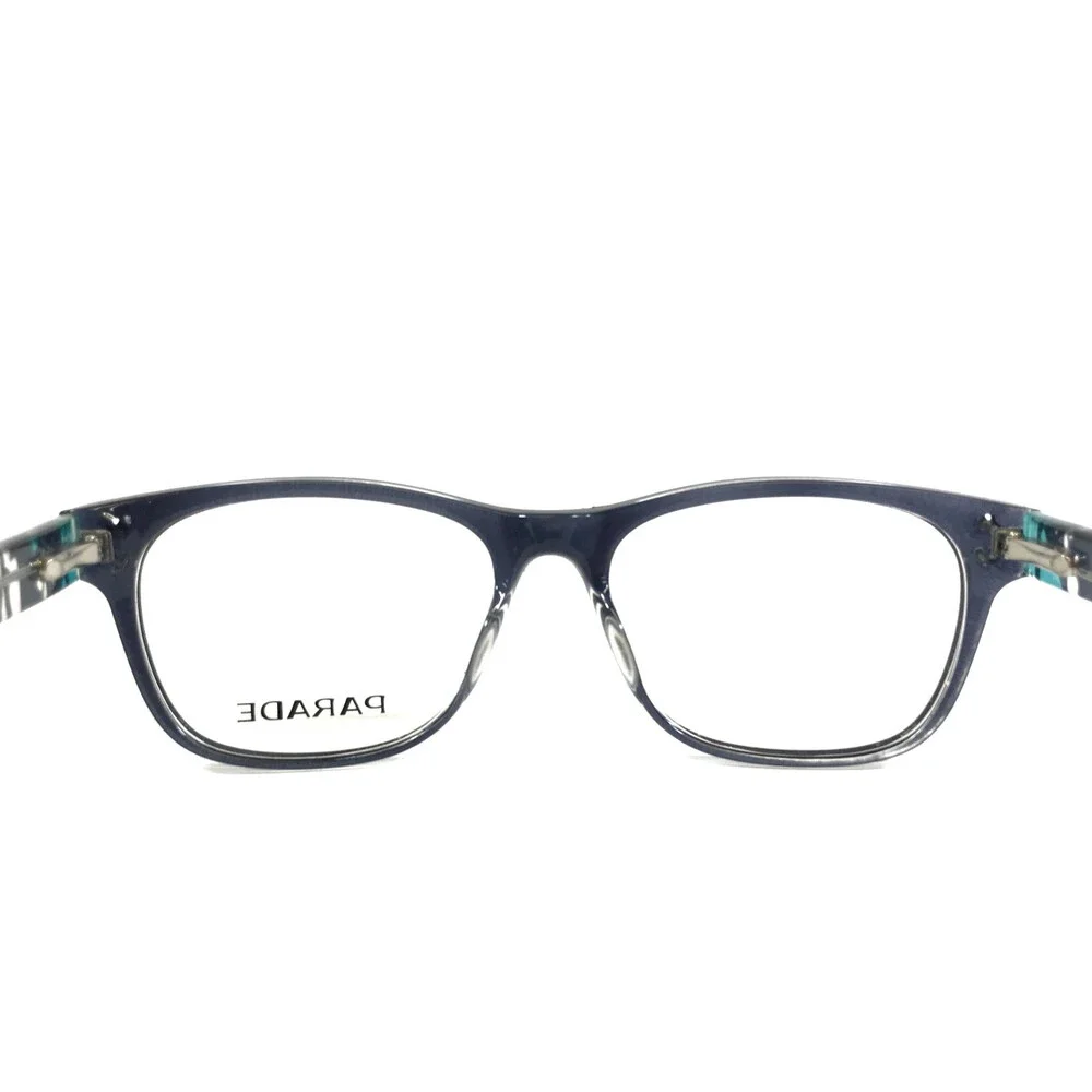 Parade Eyeglasses Frames Q-Series 1807 BLUE Clear Square Full Rim 52-17-150